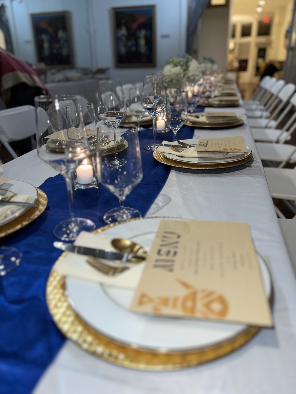 Private dinner setup