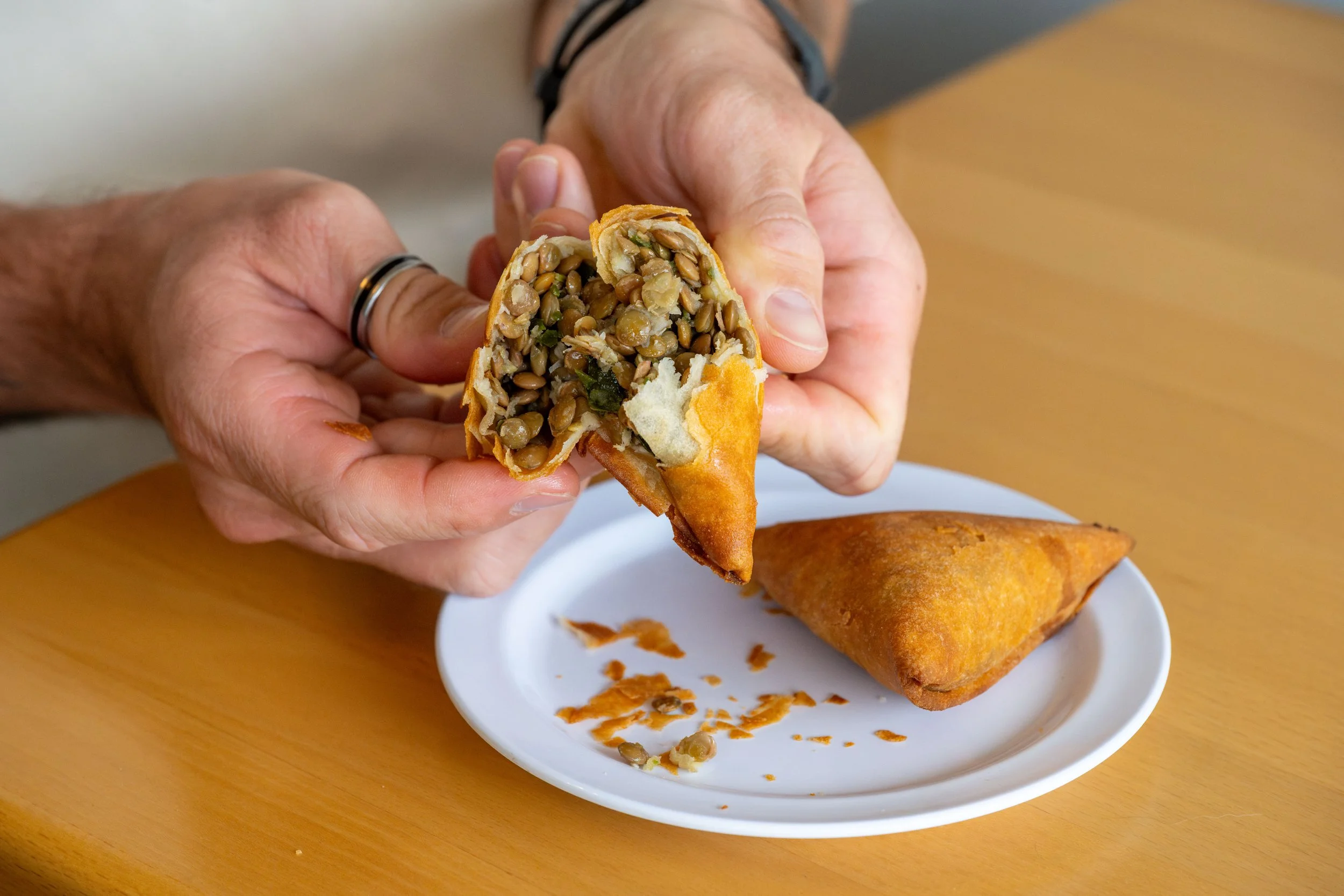 Fresh Ethiopian sambusas